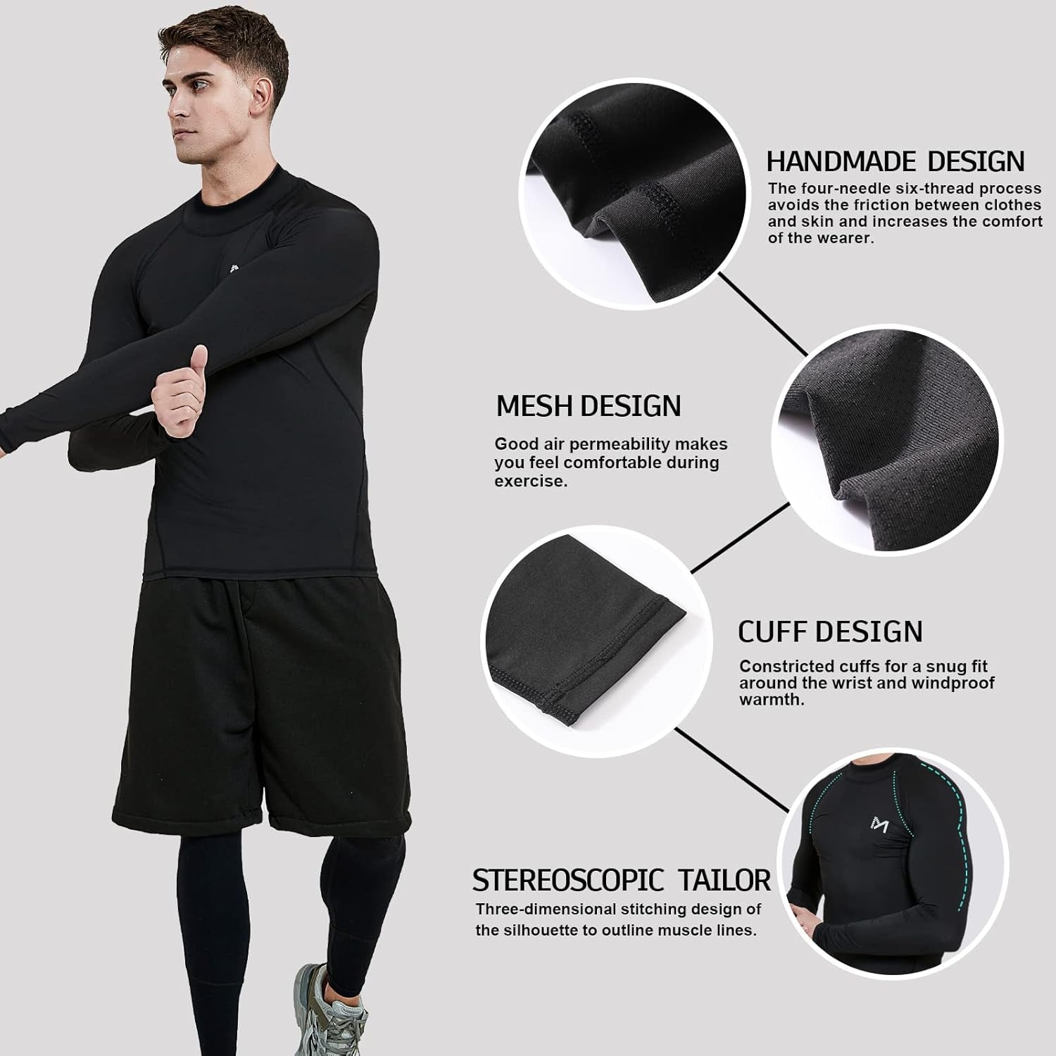 compression shit men long sleeves