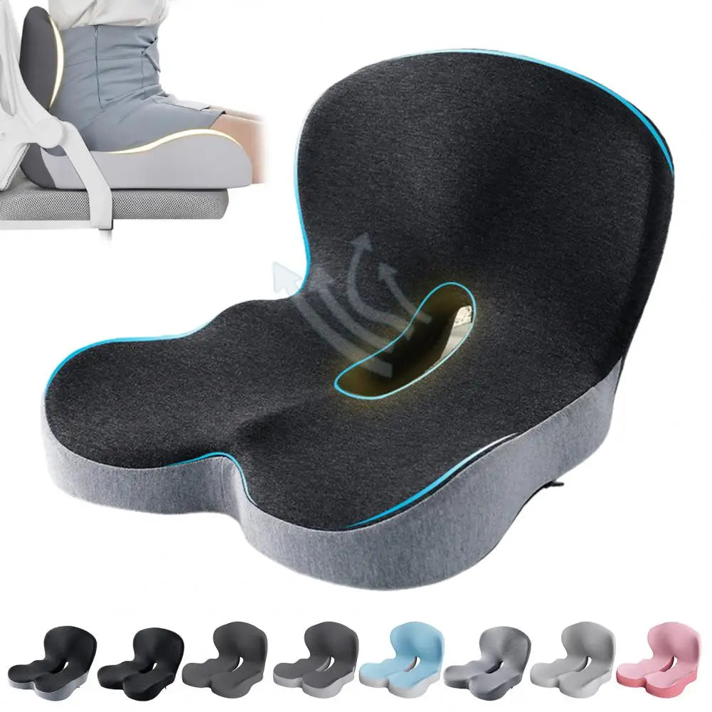 L-Shaped Seat Cushion Ergonomic Memory Foam Seat Cushion with Lumbar Support for Tailbone Pain Relief L-Shaped Back for Office
