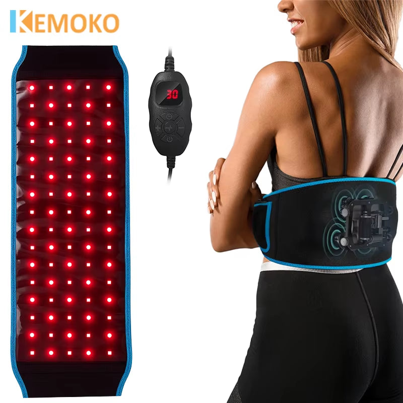 Red Light Therapy Belt 660Nm 850Nm near Infrared Light Therapy for Body, Relaxing Muscle, Inflammation, Improve Circulation
